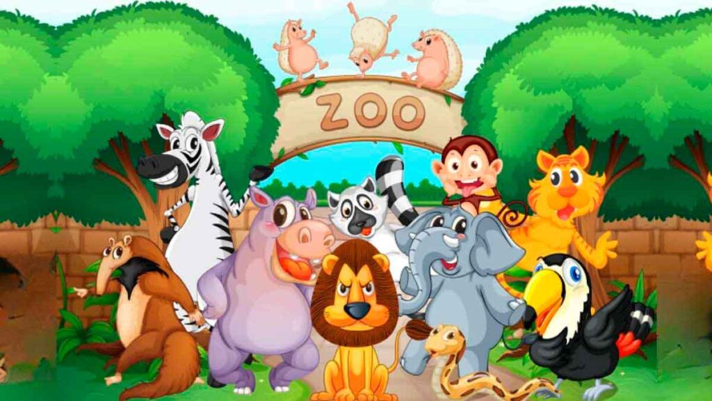 Jogo dos 7 erros Festa no Zoológico