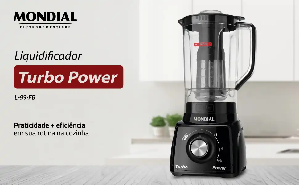 Liquidificador Mondial Turbo Power L 99 FB